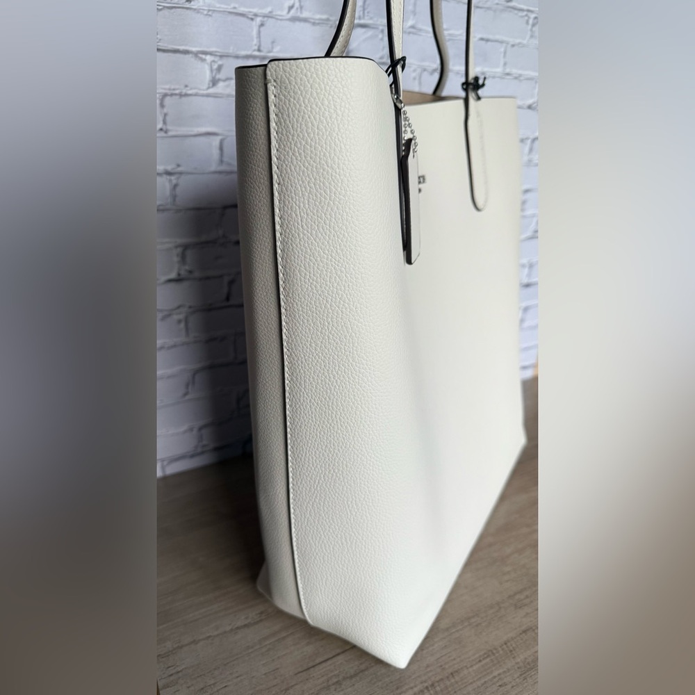 Coach Thea Tote Bag white/silver 14-15 inches laptop CP037-1 NWT - Picture 3 of 16